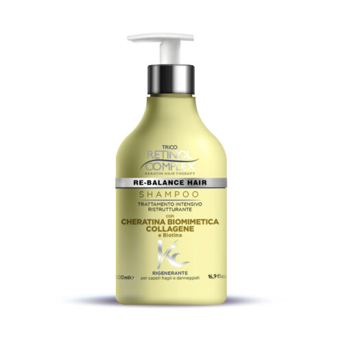 Șampon cu cheratină biomimetică & colagen regenerator - 500 ml